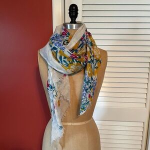 BINDYA NY | silk and wool floral scarf